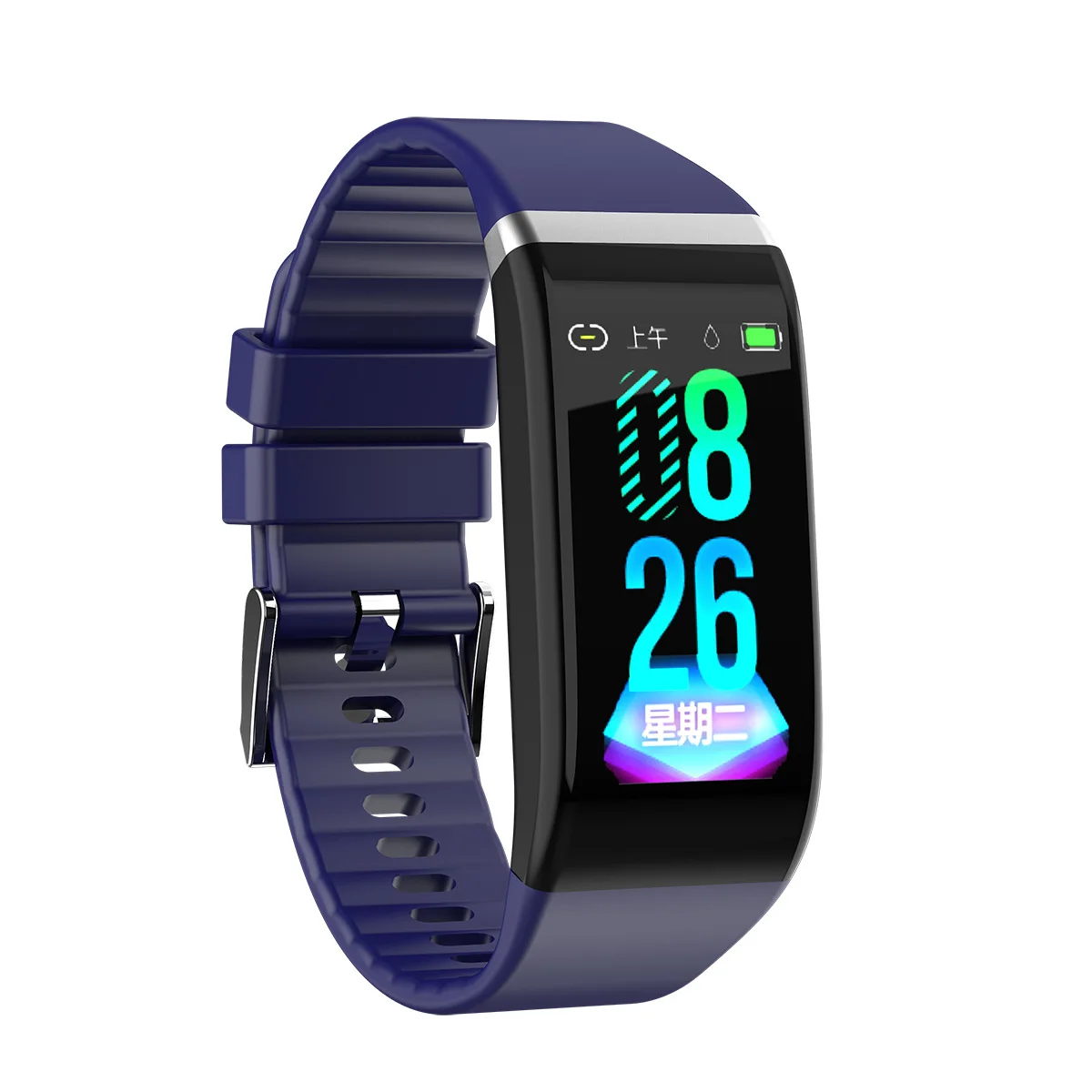 

H Band Programme Smart Watch Bracelet 1.14-Inch Striped Screen Heart Rate Blood Pressure Oxygen Sports Bluetooth Wristband Pedom