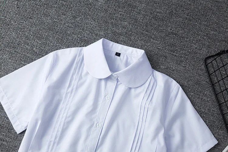 Japanese School Uniform,Japanese Schoolgirl Skirt for Girls Short Sleeve White Shirt School Dress Jk Sailor Suit Tops Business Work