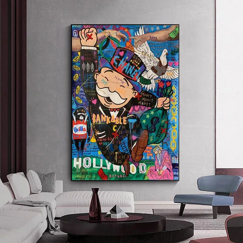 Modern Canvas Poster Painting Street Art Pictures Graffiti Art Painitngs on The Wall Art Posters and Prints Home Decoration