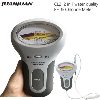 

CL2 Tester 2 in 1 Water Quality PH & Chlorine PC-101 Level Portable Digital PH Meter Pool Spa Analytical Instruments 40%off
