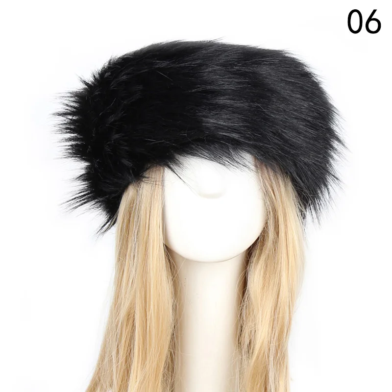 orange mad bomber hat Winter Thick Furry Hairband Fluffy Faux Fur Women Girl Fur Headband Hat Winter Outdoor Earwarmer Ski Hats Snow Cap Wholesale brown leather bomber hat Bomber Hats