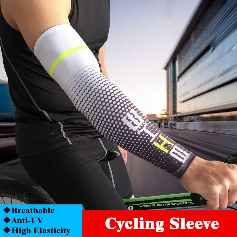 1 пара крутых мужских грелок для велоспорта L587, защитные рукава для бега на велосипеде, защита от УФ-лучей, защитный чехол для спорта, Солнцезащитный велосипедный манжет