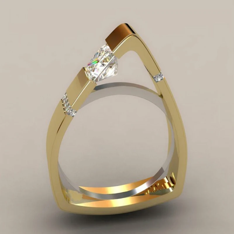 Золотые и серебряные разноцветные двухцветные золотые кольца для мужчин и женщин модные дизайнерские современные ювелирные изделия новые женские аксессуары кольцо подарок Z5M071 - Цвет основного камня: M149