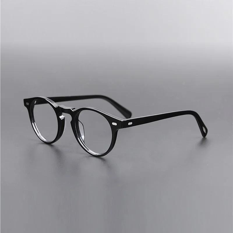 Black Frame Круглая винтажная оправа для очков Женские очки по рецепту Близорукость Оптические Прозрачные оправа для очков безви - Цвет оправы: Black Frame