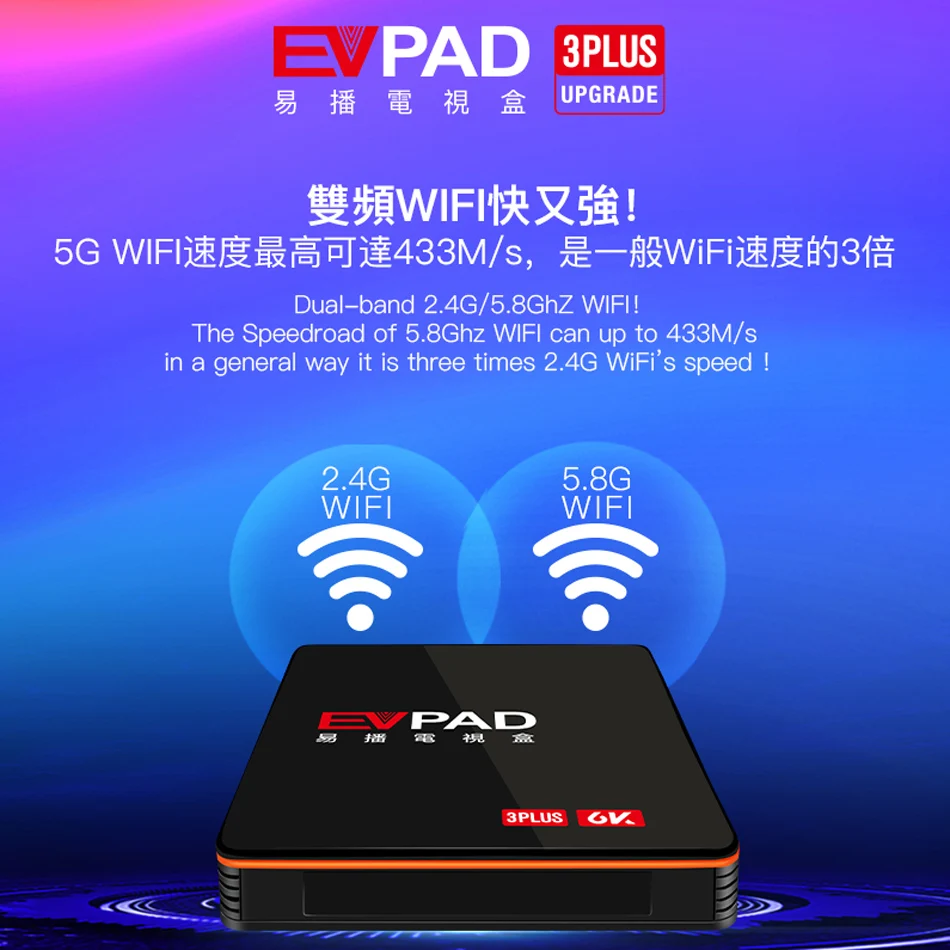 Подлинная EVPAD 3 s/3 plus Max+ IP Android tv Box ТВ в Корее Япония Сингапур Северная Америка Европа Гонконг Таиланд Вьетнам