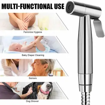 

Handheld Cloth Diaper Toilet Sprayer Kit Bidet Nozzle Personal Hygiene Shower 7/8 " T-Type Valve Connector Bidet Nozzle