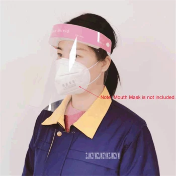 

200pcs/lot Transparent Face Shield PET Double-sided Dust-proof Anti-fog Protective Masks Full Face Isolation Safety Face Masks