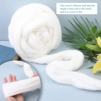 Needle Felting Wool Roving – Soft Wool Fibre 1