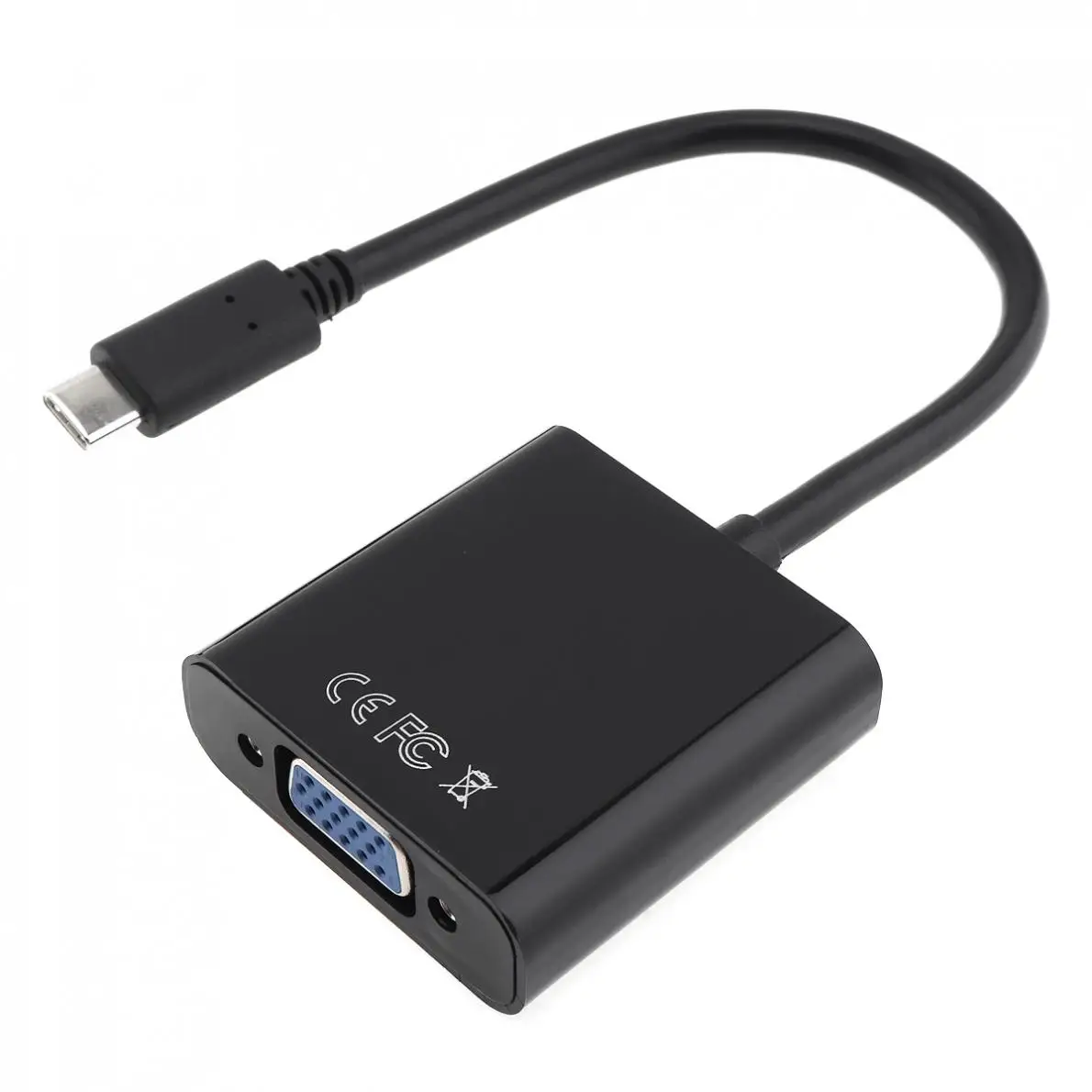 Черный пластик портативный TypeC к VGA кабель Поддержка TypeC Enaled телефоны к VGA Enaled устройств Подходит для LG/htc