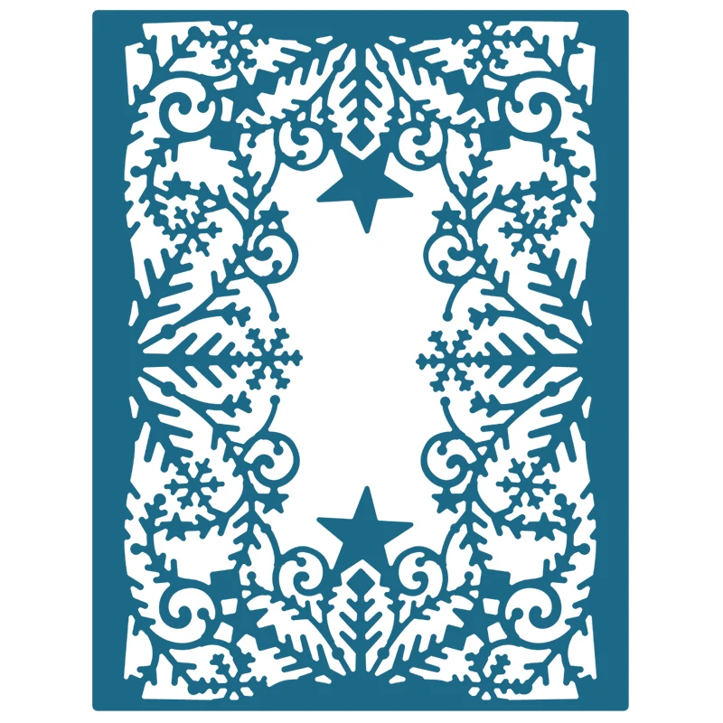 Прямоугольные Рождественские цветы звезда металлические режущие штампы для DIY Скрапбукинг тиснение бумажные карты для ручной работы поставки Новинка