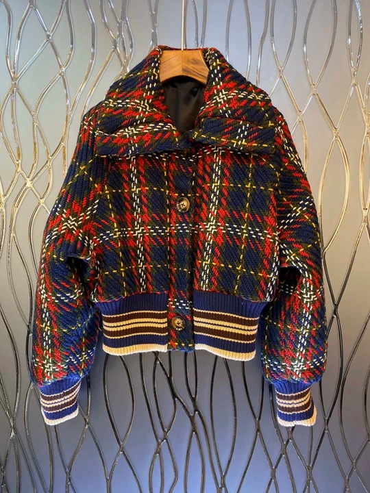 Новая женская дикая Зимняя шерстяная куртка с лацканами и боковой нитью 1031