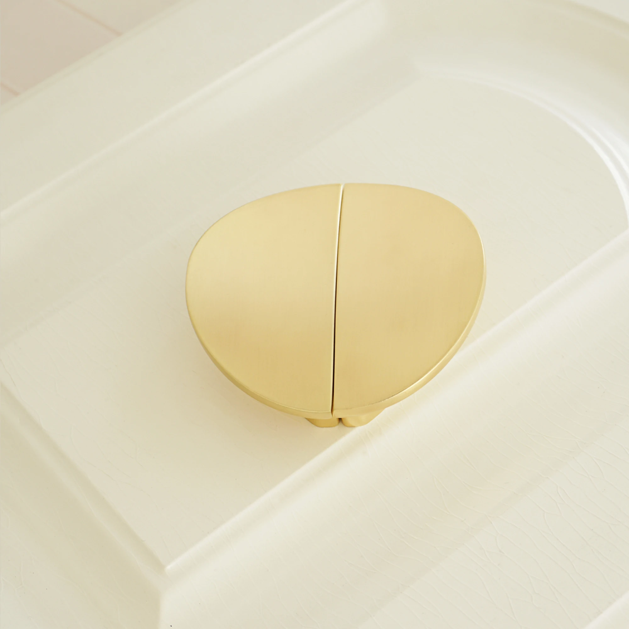 2.5" Semicircular Brass Drawer Knobs Zinc Alloy Door Pull Handles Kitchen Cabinet Handle Wardrobe Cupboard Pulls Hardware 64mm