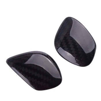 

2Pcs/Set Carbon Fiber Black Car Shift Knob Badge Emblem Cover fit for Volkswagen VW Golf GTI MK7 CC