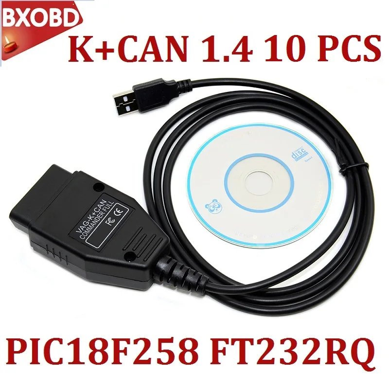 VAG K + CAN Commander 1 4 FT232RQ PIC18F25K80 10 шт. для K-Line сканер кодов Audi/Seat/V-W | Автомобили и