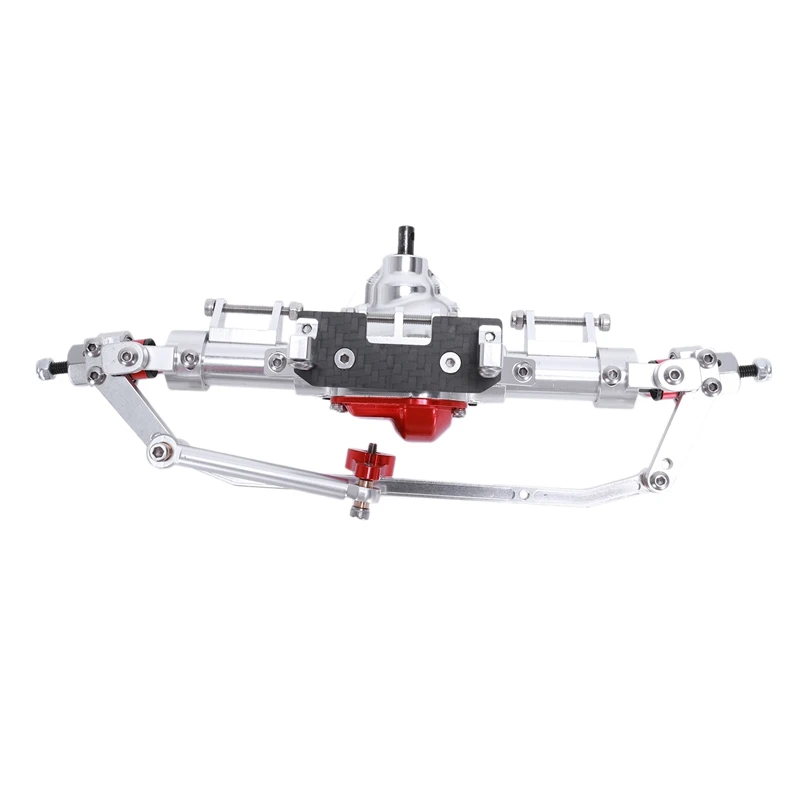 

Rc Car Complete Alloy Axle with Arm CNC Machined for 1:10 Rc Crawler AXIAL SCX10 D90 RC 4WD Silver Front Axle