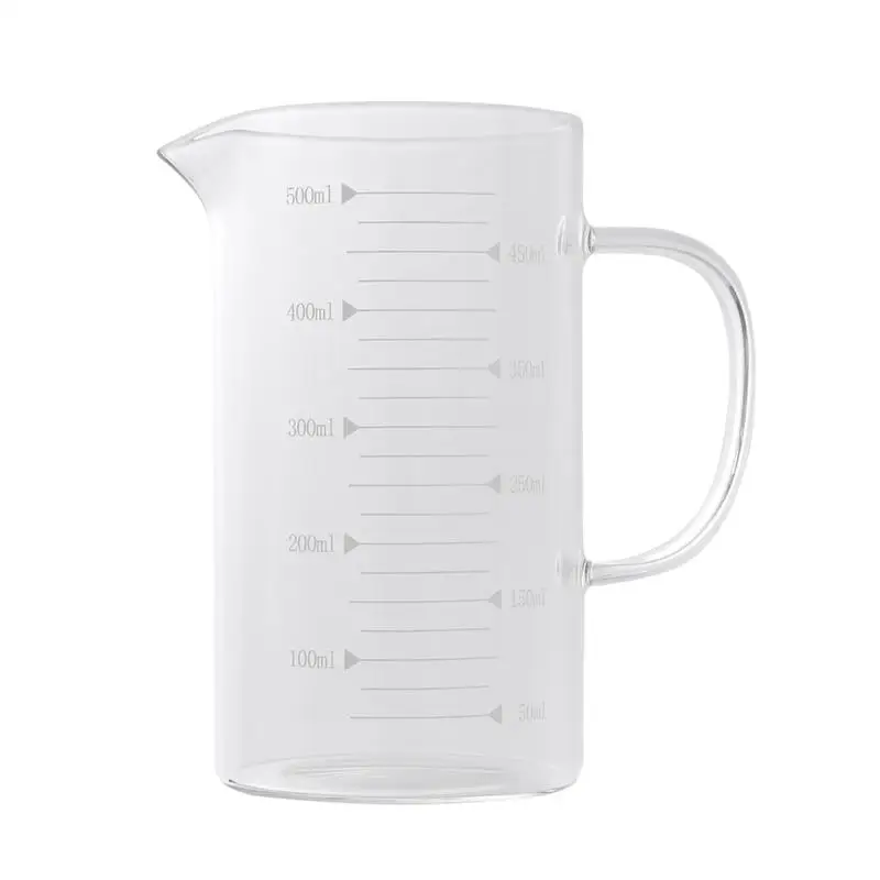 500ml Measuring Cup High Borosilicate Glass Temperature Resistant Measuring Glass Measuring Cup with Scale Storage Cup - Цвет: 500ml