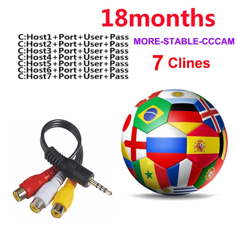 Европа Cccam Cline для От 1 до 2 лет Испания DVB S2 Германия Польша Португалия 7/10 cline Gtmedia V8