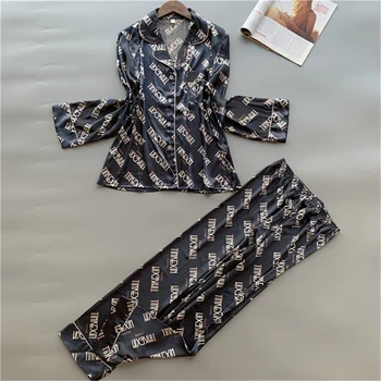 

pyjama femme hiver two-piece long-sleeved women's seductive home service suit bathrobe spring and summer Sleepwear 2020