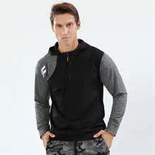 Зимняя Мужская Утепленная куртка с капюшоном с длинным рукавом для спортзала, спортивные рубашки для кроссфита, тренировки, фитнеса, рашгарда, бега, спортивная одежда 2XL