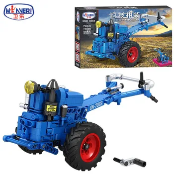 

1:10 Building Blocks Technic Walking Tractor Car Educational DIY 248 Pcs Brick Puzzle Toys Gifts for Children Boys