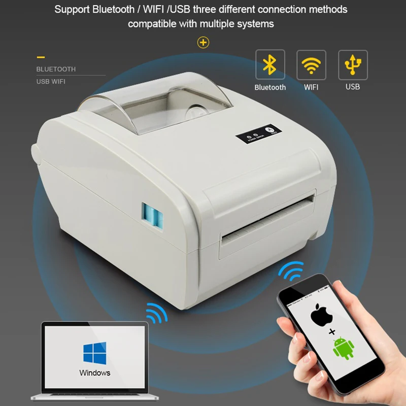 4 Inci Thermal Barcode Printer Label Printer Pengiriman Label Printer 100*150 UPS USPS Pengiriman Express Label Printer Kertas