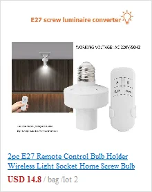 1/2Pcs E27 LED light Male Sochet Base type to AC Power 220V EU Plug lamp Holder Bulb Adapter Converter + ON/OFF Button Switch