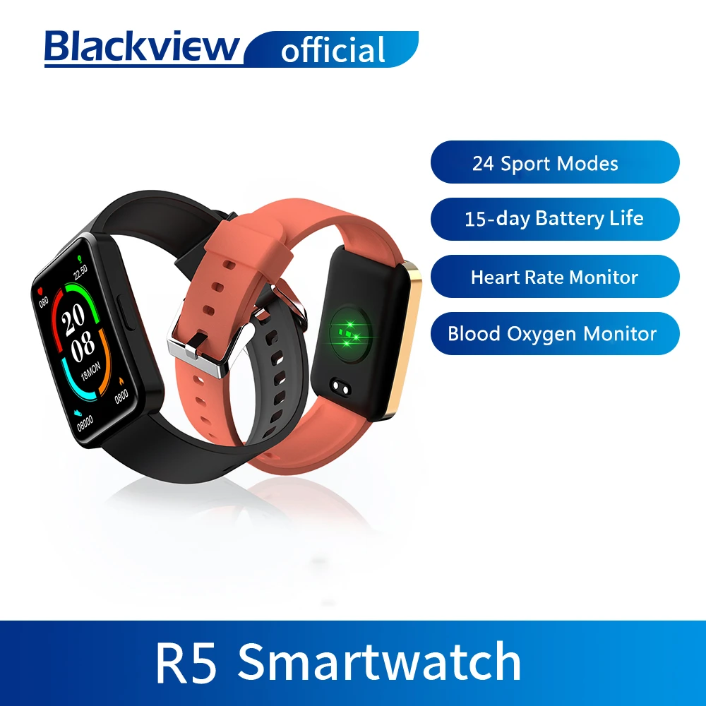 Blackview R5 Blut Sauerstoff SmartWatch Bluetooth Herz Rate Schlaf Monitor IP68