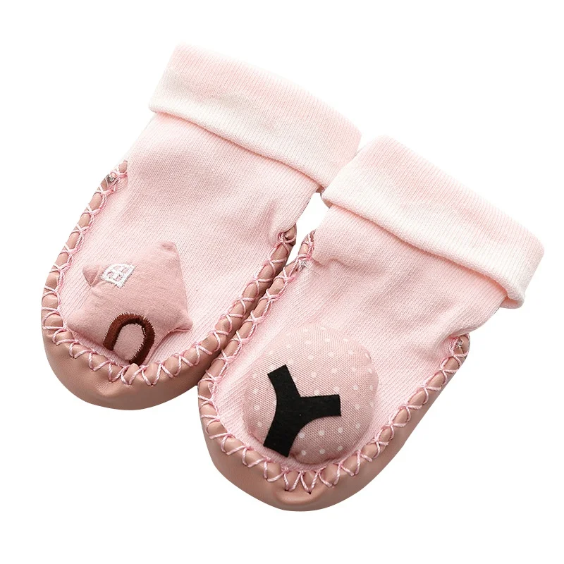 Детские зимние носки для мальчиков и девочек chaussette enfant, хлопковые детские гетры, детские носки-тапочки нескользящие носки для малышей - Цвет: D