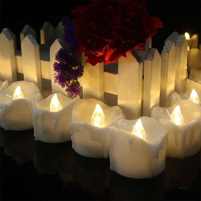

12pieces LED Candle Light Tealights Fake Led Candle Night Light New Year Christmas Halloween Decorative Lamp for Home Decoration