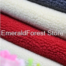 Утолщенная однотонная ткань из овечьей шерсти, хлопок, стеганая плюшевая ткань, обувь и шапки, теплая подкладка, ручная работа, сделай сам, ткань 100 см* 160 см