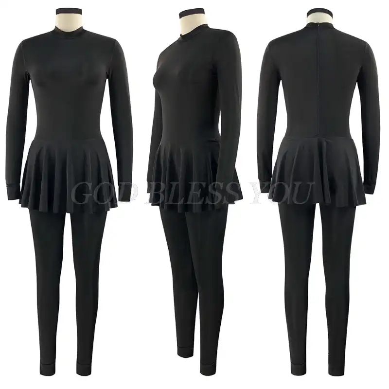 Черные мусульманские купальники Burkini с бюстгальтером длинными рукавами