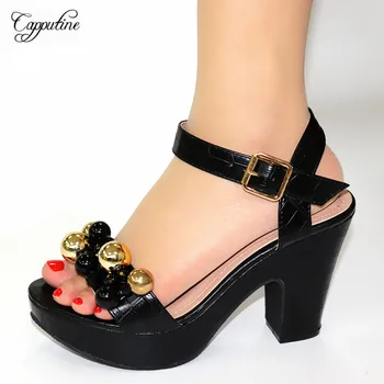 

Wonderful Black High Heel Sandals Hot Sale Shoes For Party 245-1 Heel Height 10.5CM 5Color
