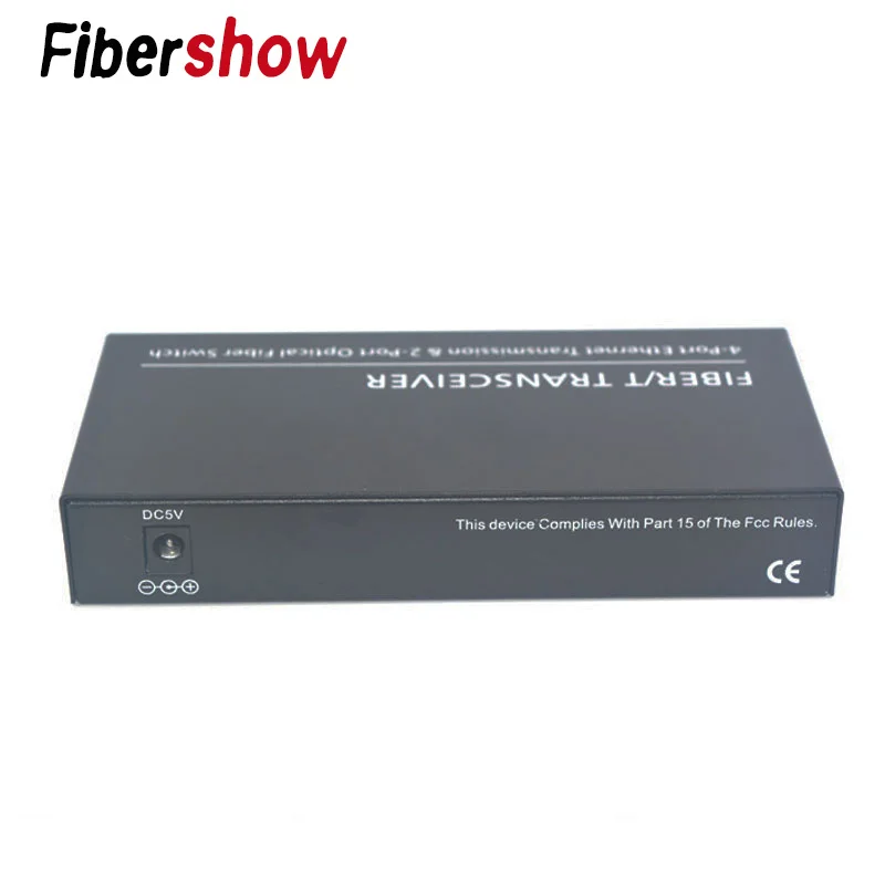 Гигабитный Ethernet коммутатор волоконно-оптический медиаконвертер 4 RJ45 2 UTP 10/100/1000 м волоконный порт