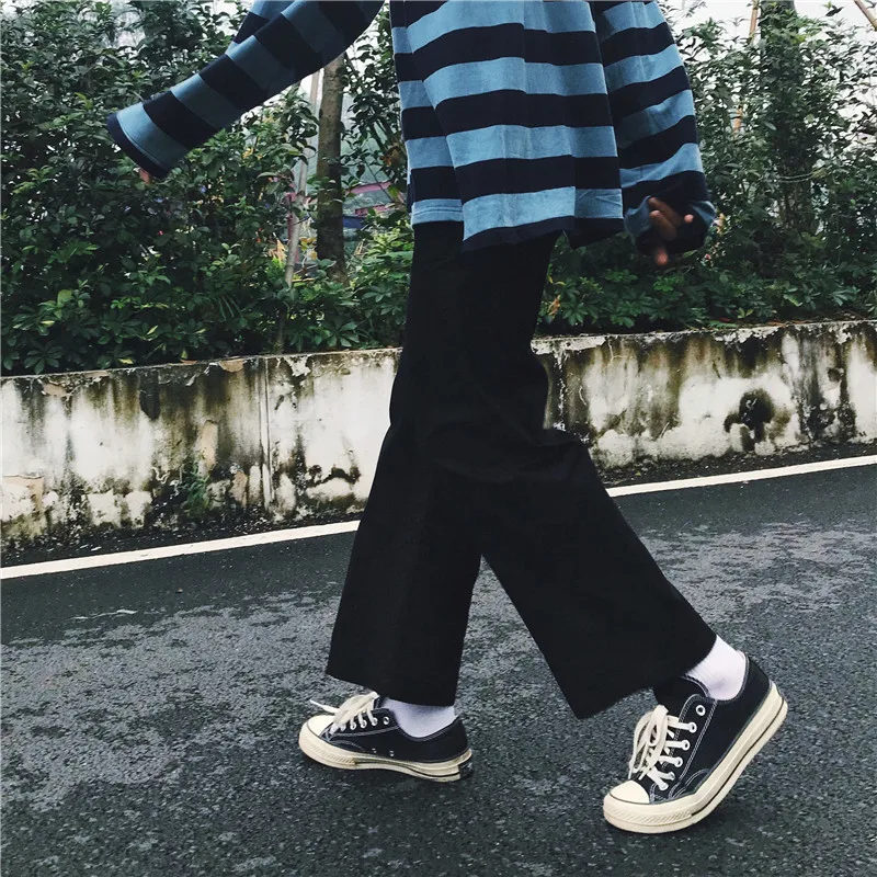 Harajuku новая демисезонная уличная одежда женские брюки женские мужские повседневные однотонные брюки с большим карманом Высокая талия свободные брюки mujer