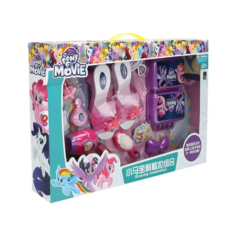 My Little Pony friendly Is Magic туалетный набор, набор игрушек для девочек, игровой домик, Хрустальный фен на высоком каблуке, расческа, детская игрушка-фигурка