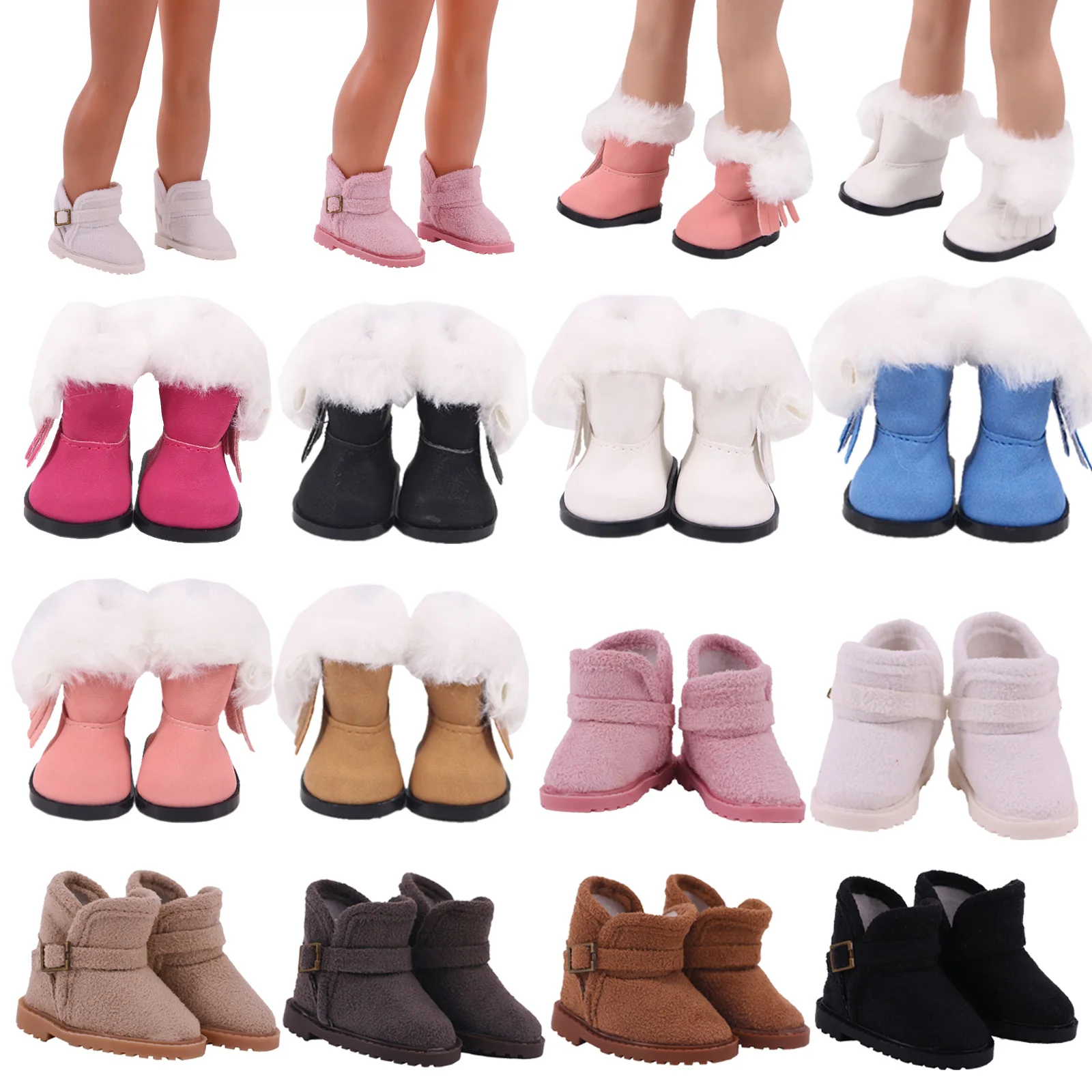 Обувь для детских кукол 5 см плюшевые ботинки Милая зимняя обувь 14 Дюймов Paola Reina BJD