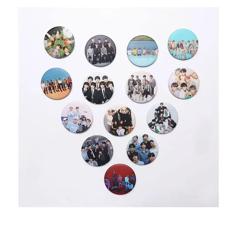 Kpop Boys Pins Brooches Album Badge Clothes Hat Accessories Backpack Decoration 1pcs Customizable Brooch Custom Pins