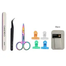 Профессионального стеклоткани ногтей набор инструментов волокно Наращивание ногтей для ногтей здания расширение советы маникюрный салон набор инструментов