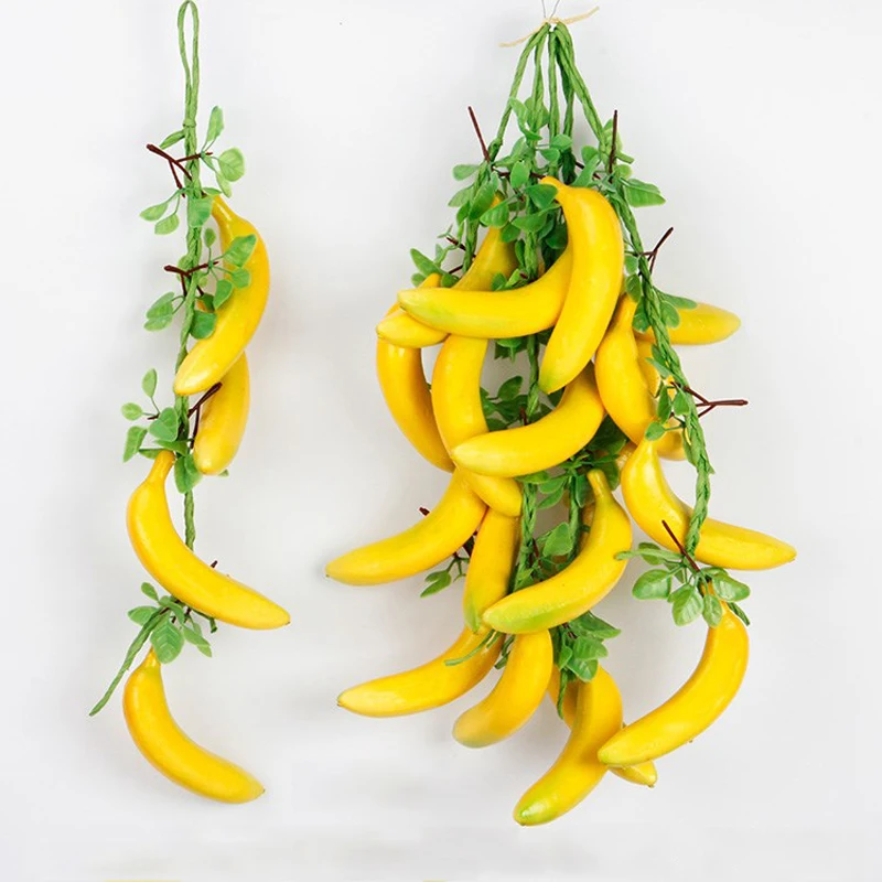 WHISM искусственные фрукты струны реалистичные банан яблоко лимон связка