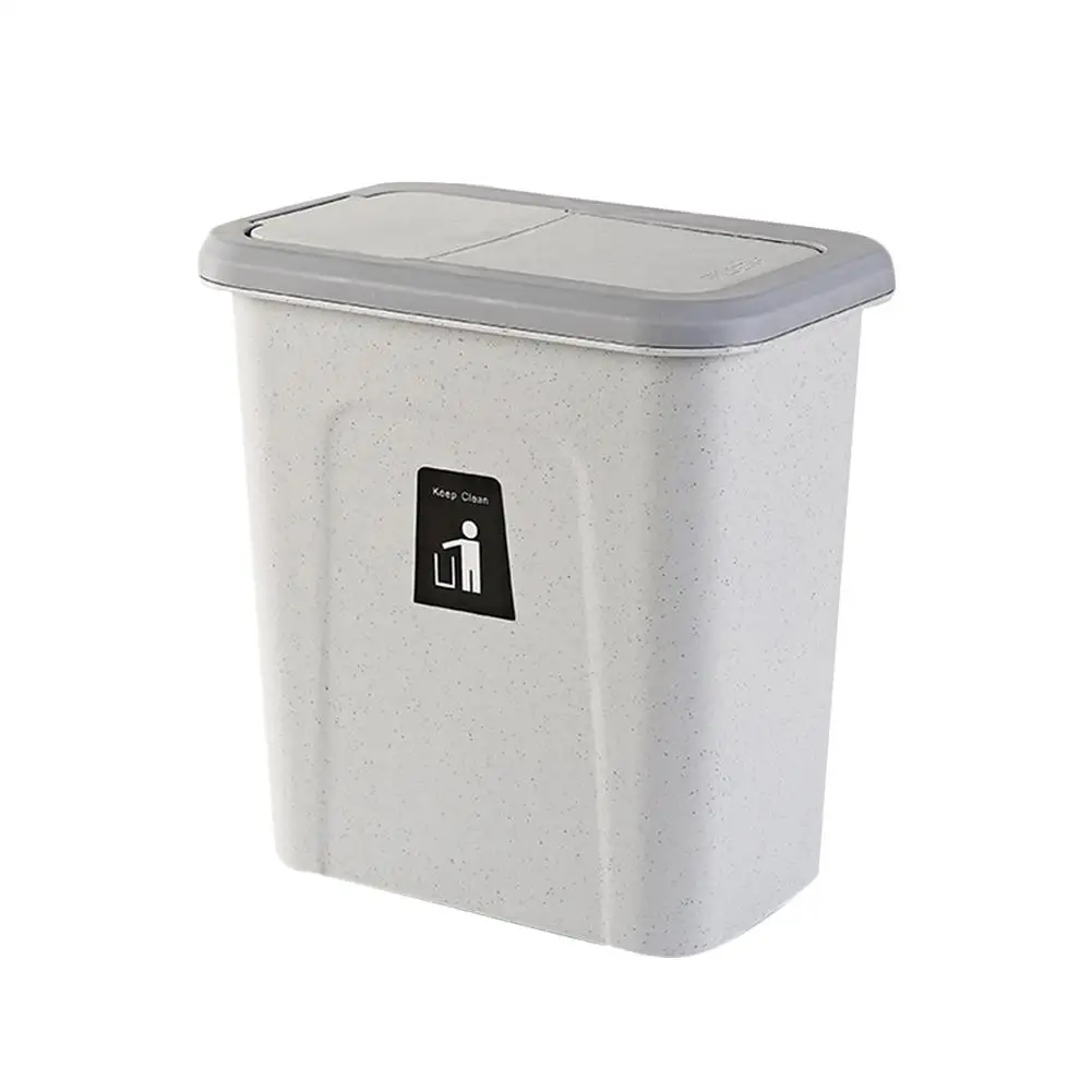 Push-top Trash Can Chef Hanging Automatic Return Lid For Fruit And Vegetable Pericarp-Small Garbage Cabinet Cupboard Kitchen - Цвет: B
