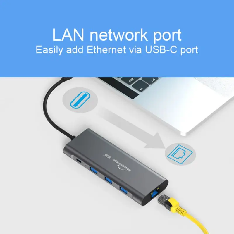 USB C на Hdmi VGA Ethernet адаптер многофункциональный концентратор 4K HD USB 3,0 концентратор 9 в 1 док-станции