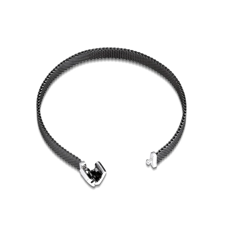 925 пробы серебряные ювелирные изделия окисленные сетчатые Браслеты