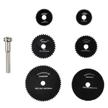 

7pcs Round Saw Blade HSS Steel Woodworking Cutting Tipped Wood Cutting Disc