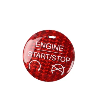 

Sticker Switch button cover Red Decorative Carbon Fiber 1pc Car Interior Parts
