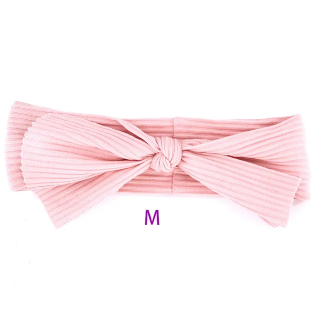pink Повязка на голову из хлопка с большим бантом для новорожденных девочек, милая эластичная повязка для волос, аксессуары для девочек - Цвет: pink