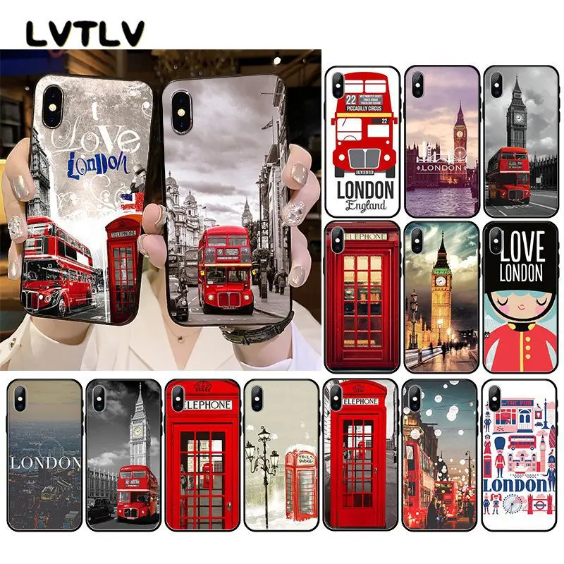 LVTLV Лондонский автобус Англия телефон Биг Бен чехол для телефона iPhone 11 pro XS MAX 8 7 6 6S