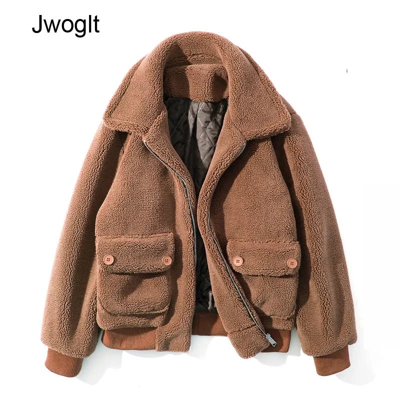 

Winter Warm Thick Lamb Fleece Casual Jacket Men Plush Faux Cashmere Short Length Black Jacket Coat 4XL 5XL
