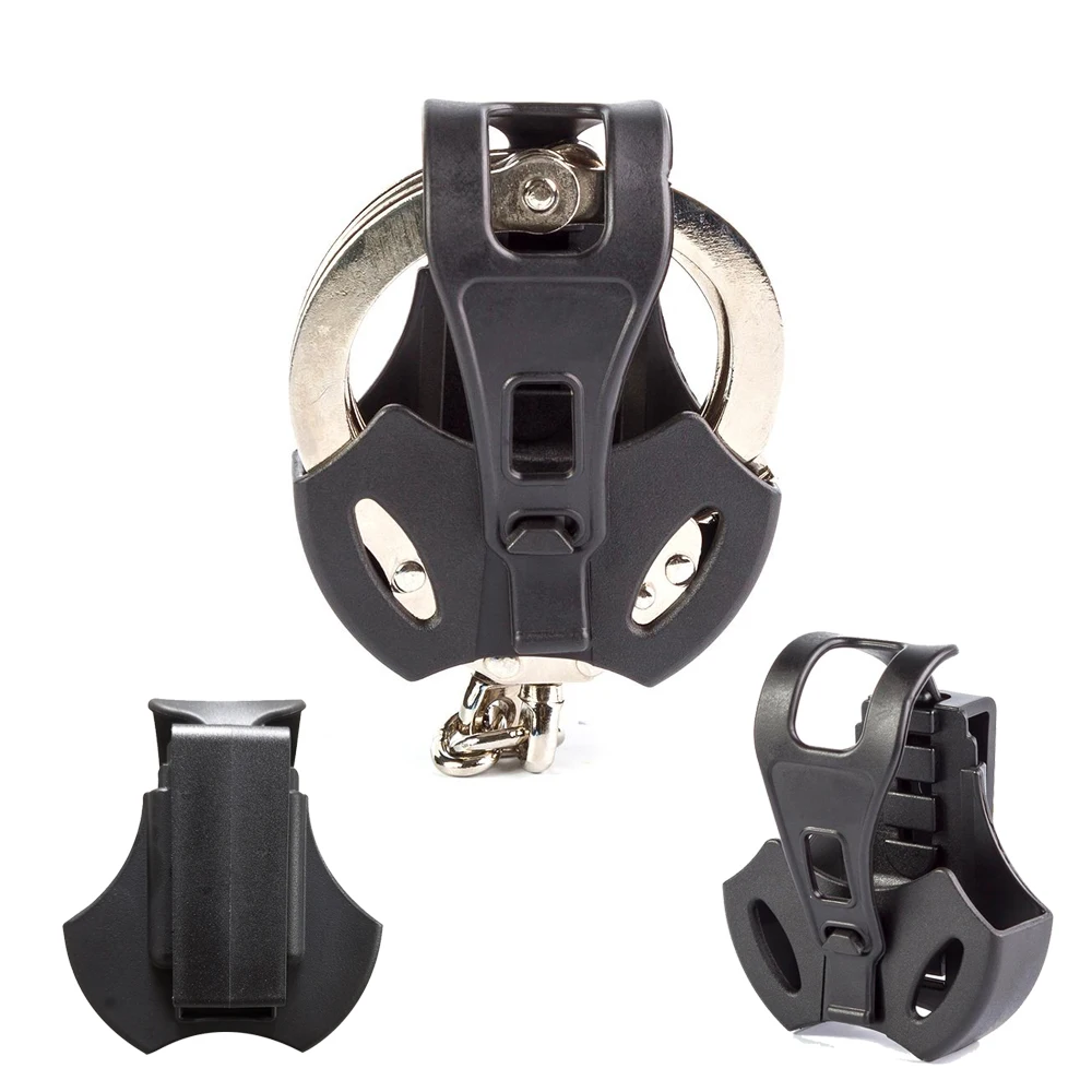 Funda táctica para esposas de policía, bolsa Molle, soporte de cintura, funda de esposas para cinturón y chaleco, accesorios de caza