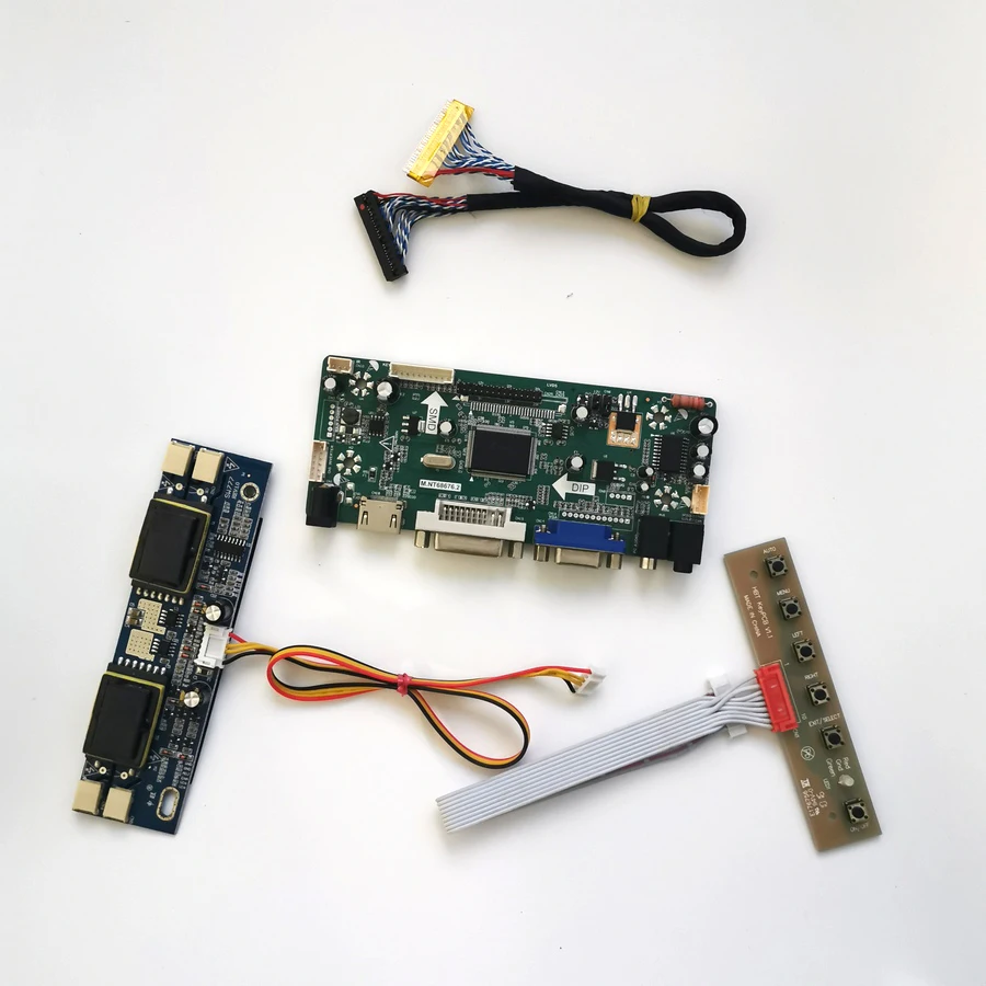 Для M190EN01 M190EN03 1" 4 CCFL HDMI+ VGA+ DVI LVDS кабель 30-Pin 1280*1024 инвертор M. NT68676 ЖК-дисплей контроллер карты DIY kit