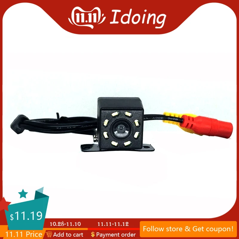 Kaufen Idoing HD CCD Auto Hinten Kamera 8 IR lichter Umkehr Auto Backup Reverse Kamera Rückansicht Kamera für Android 4.4 5,1 6,0 7,1